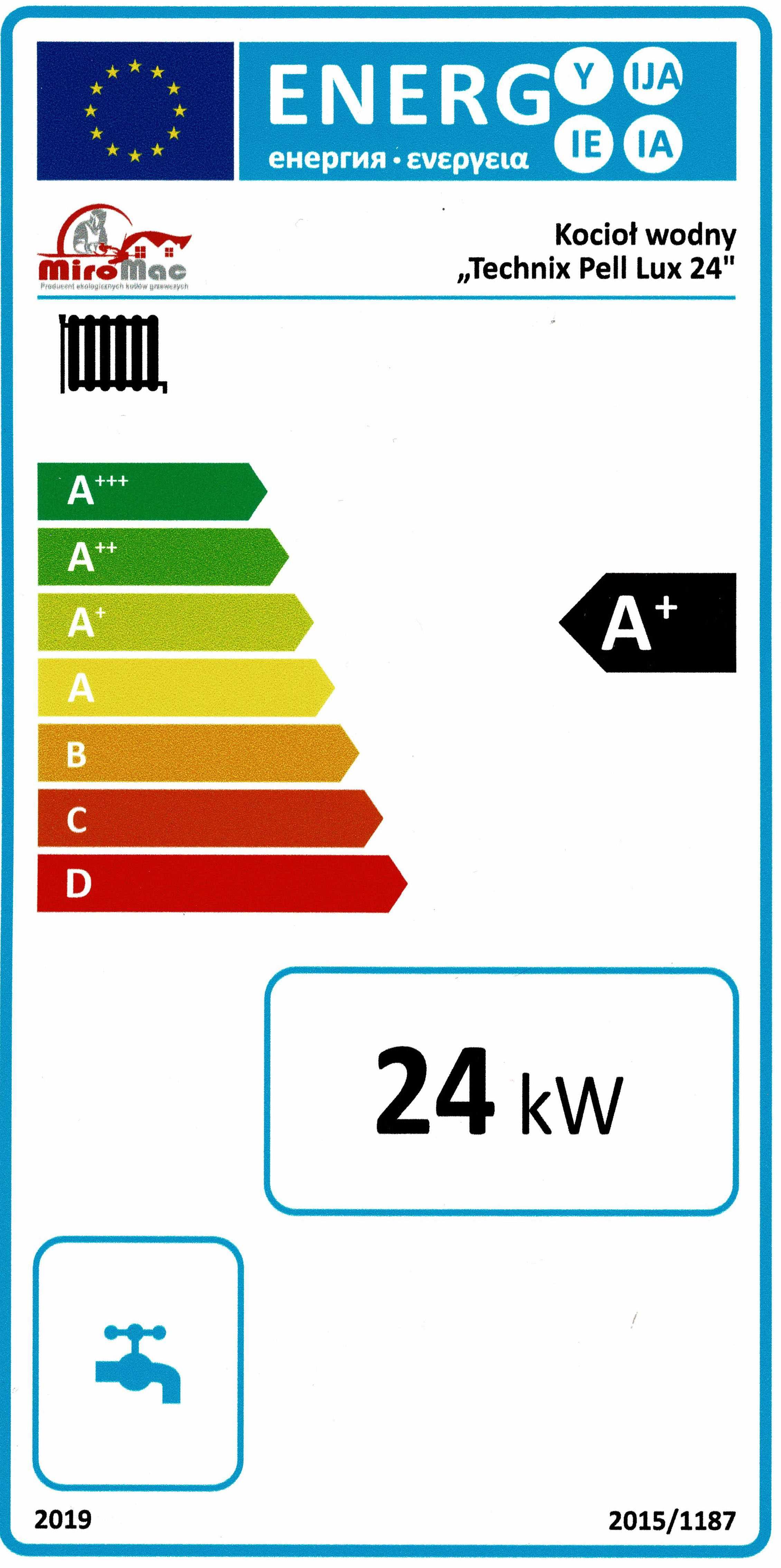 Kocioł  z Podajnikiem na Pellet Technix PELL LUX 24kw 5 klasa Dotacja