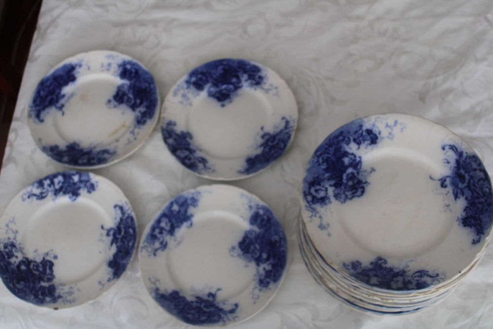 conjunto de 10 pratos 26 cm, ano 1905 Fabrica Sacavém