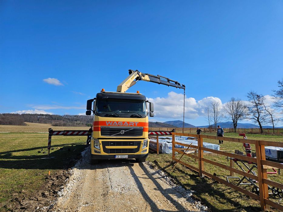Usługi transportowe HDS transport maszyn kontener laweta dźwig TANIO