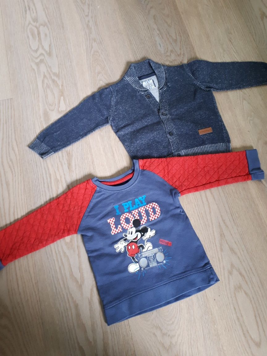 Komplet bluza Mickey i sweter 80