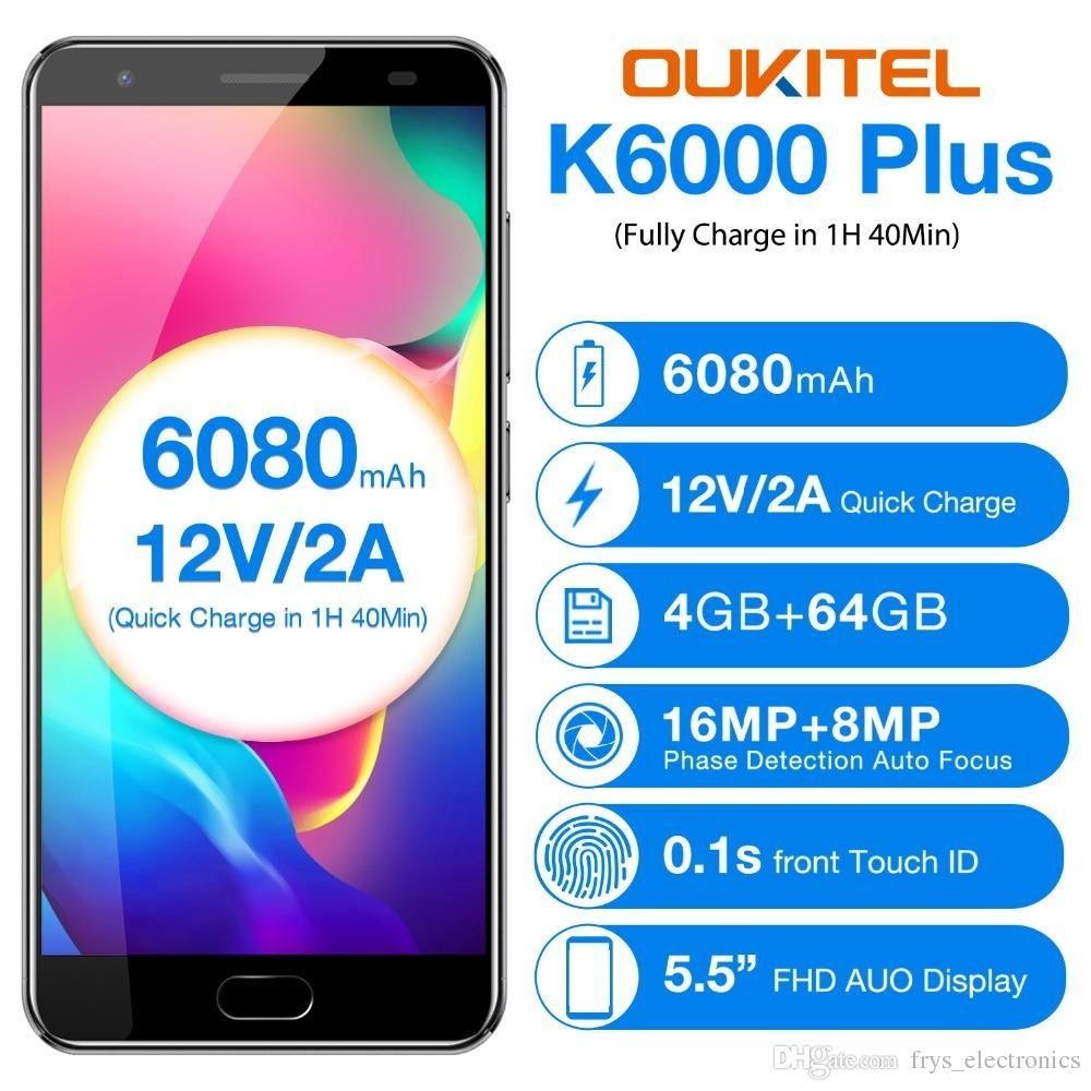 Oukitel k6000 plus na caixa