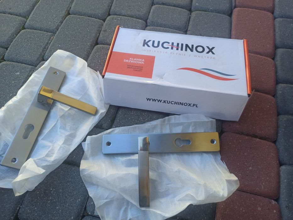 Klamka do drzwi ,szyld, nowy kpl.