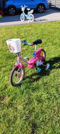 Rower dziecięcy dla dziewczynki 14" - różowy jednorożec