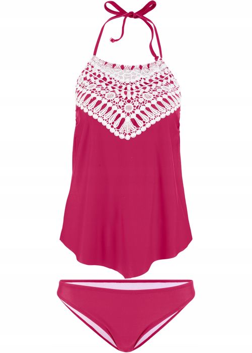 B.P.C Tankini biało czerwone z haftem *44