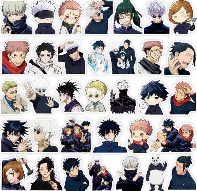 Wlepy naklejki 20szt. anime「Jujutsu Kaisen」