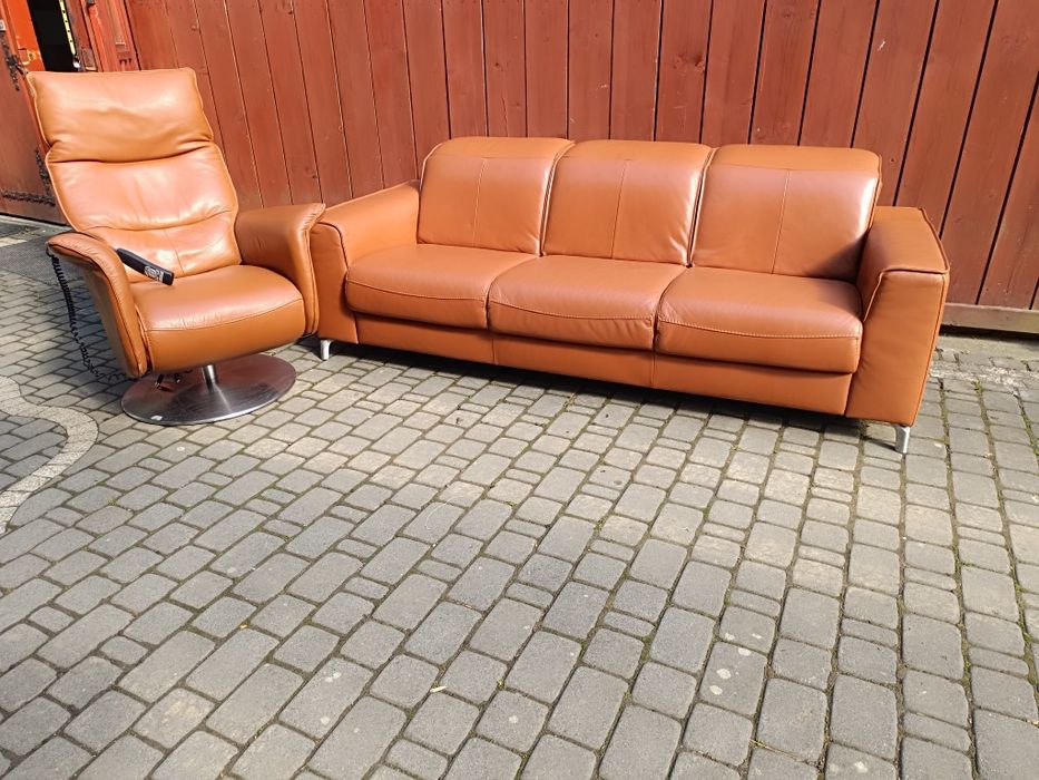 Sofa skórzana,sofy skórzane, komplet wypoczynkowy,że skóry transport