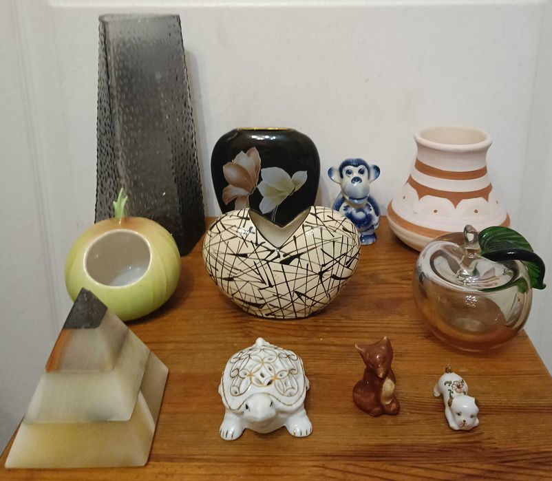 Ваза подсвечник яблоко стекло  пирамида