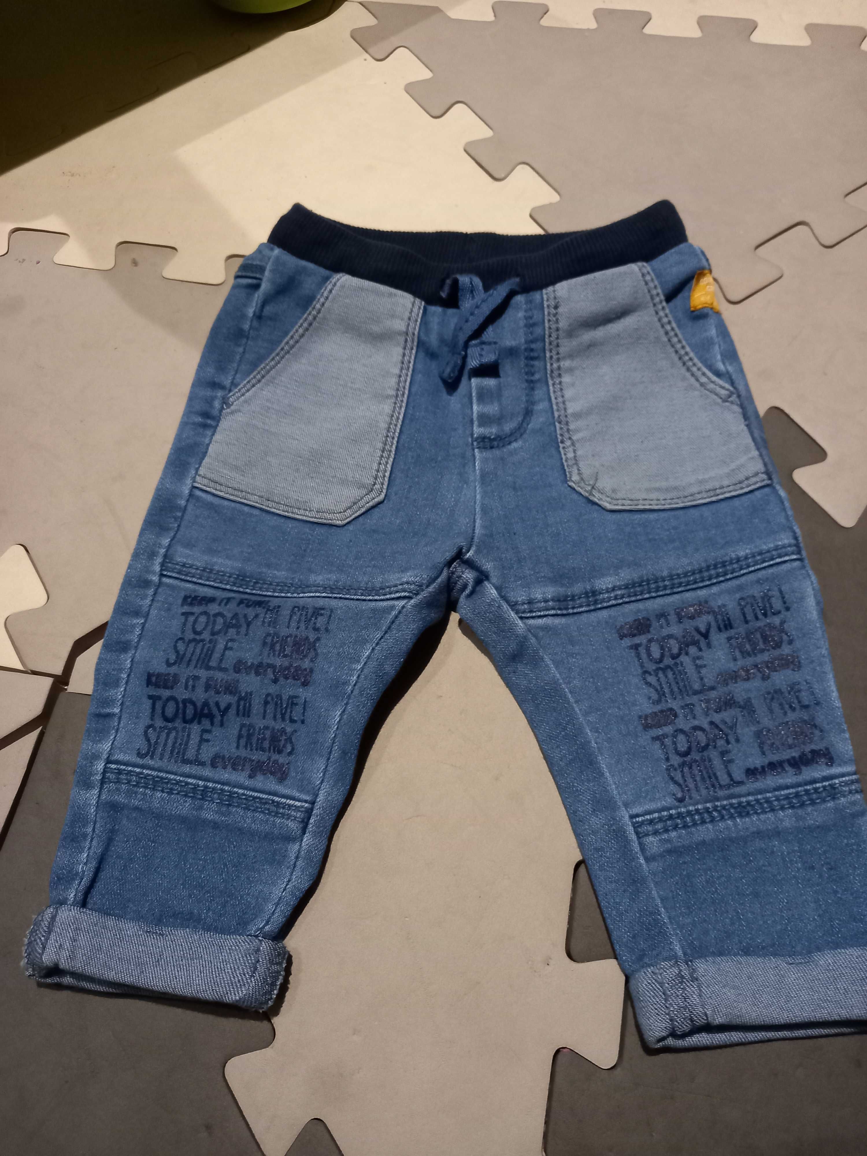 Jak NOWE Jeansowe spodnie dla chlopczyka rozmiar 68