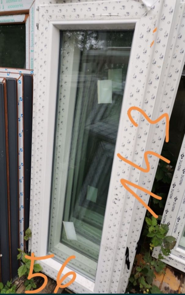 Okno 79x226 brąz czekoladowy 40%