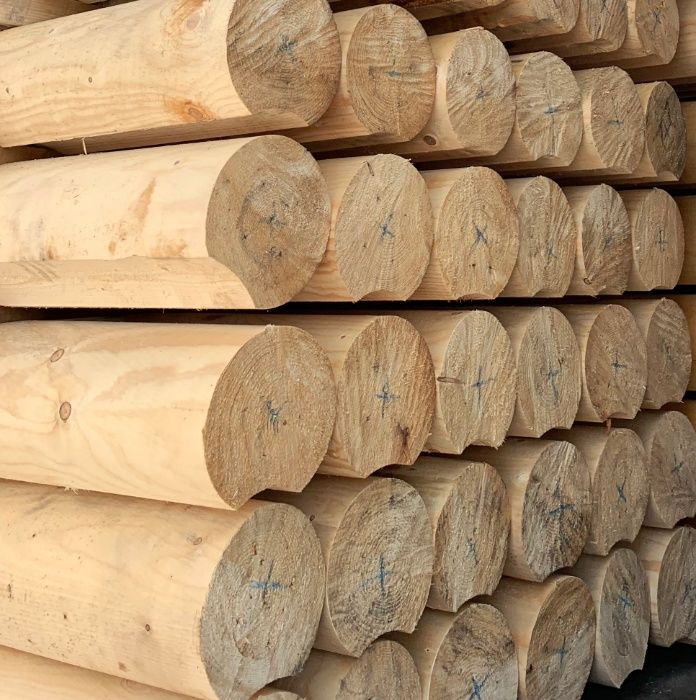 BALE DREWNIANE NA DOM - bale toczone okrągłe 180 mm