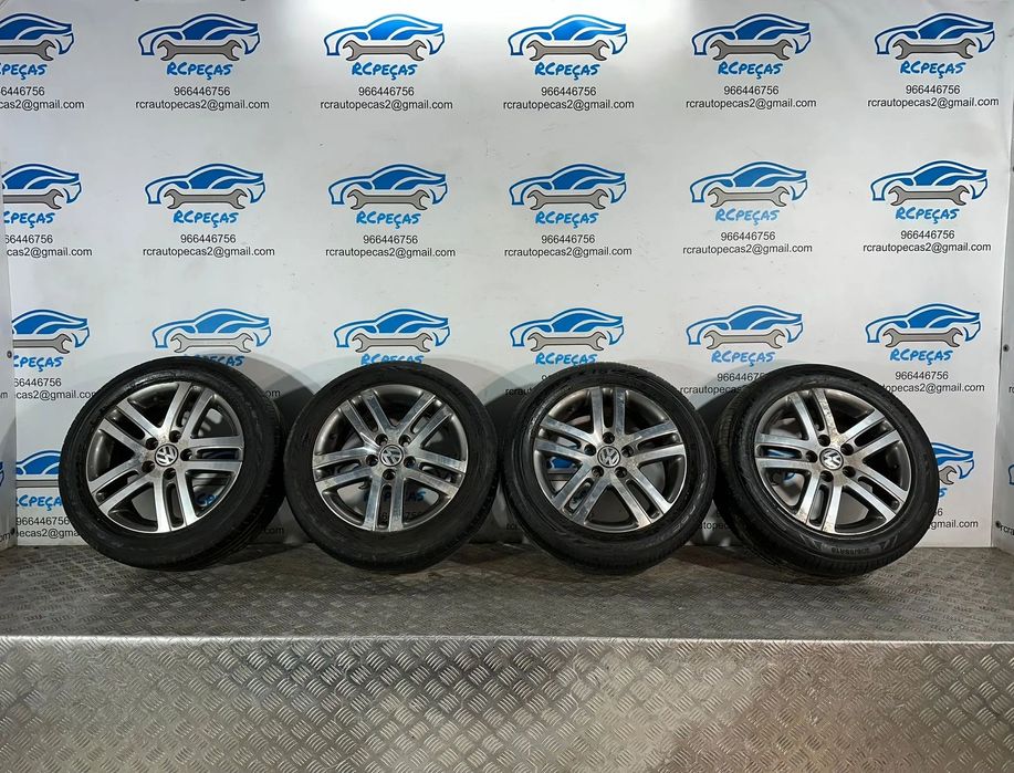 .Conjunto Jantes 16 Originais VW Touran 6.5J ET50 5x112 1K0601025BM