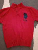 Czerwony sweterek dla chłopca U.S.Polo Assn r.4 lata