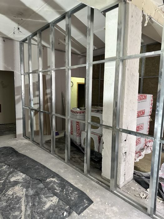 Ремонт (гіпсокартон, кахель, двері, вікна, тепла підлога, труби)