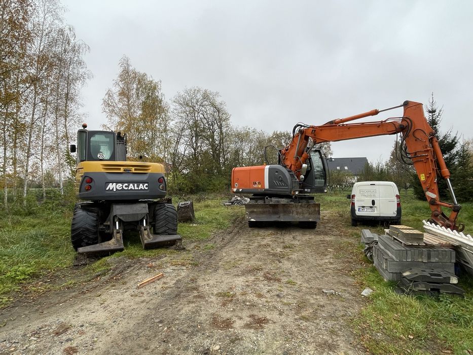 Wynajem koparki, minikoparki, usługi prace ziemne