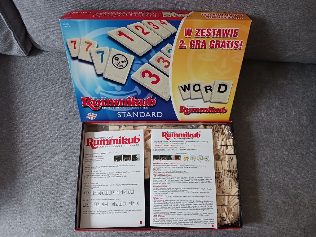 Rummikub Standard + Rummikub Word (gra planszowa)

Sprzedam grę R
