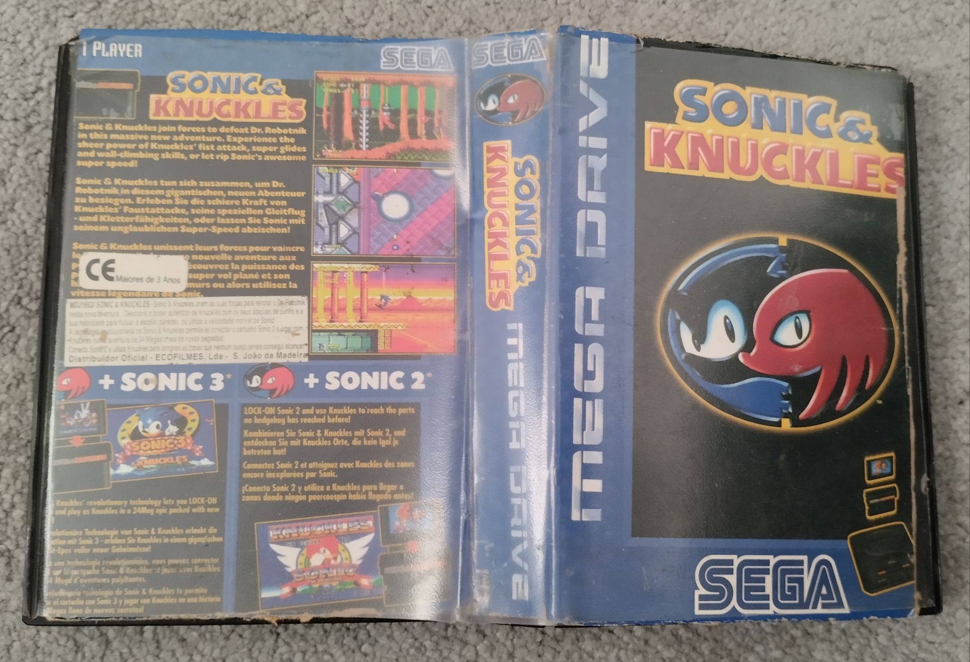 Sonic & Knuckles Capa e Caixa