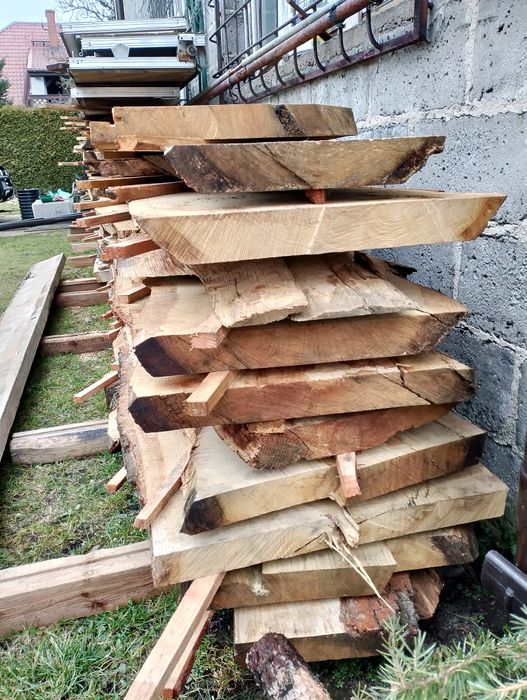 Deski dębowe, foszty, tarcica, blat 5m, 3m gr. 55, 70 mm 2,5 m3 TANIO!