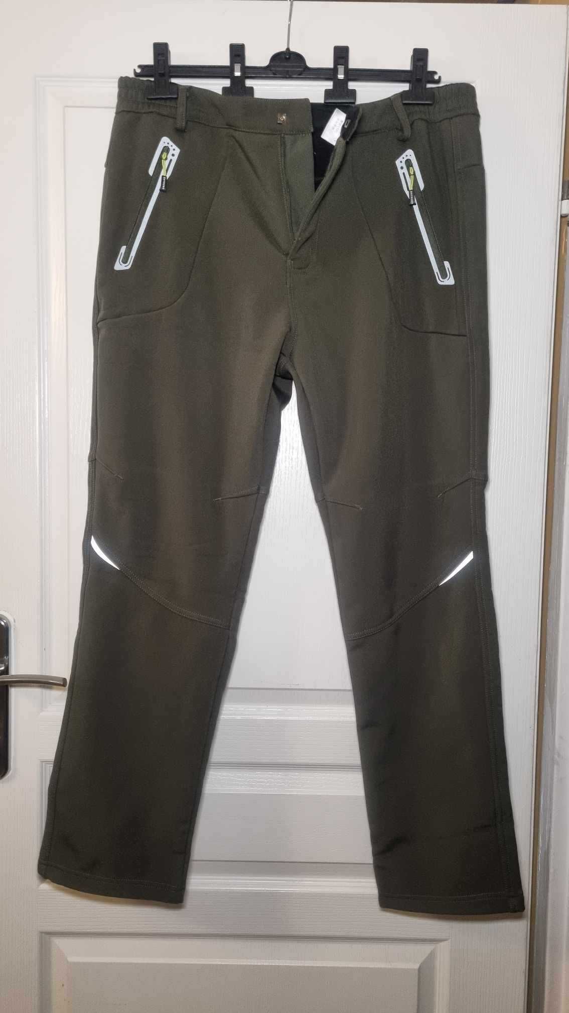 Ciepłe męskie ocieplane spodnie 3XL