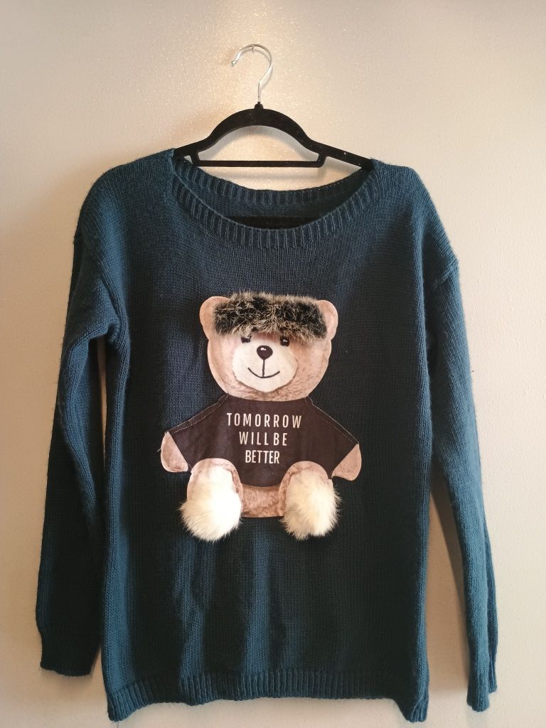 Sweter z misiem Tomorrow will be better