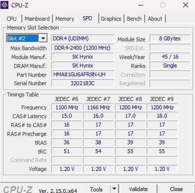 ОЗУ DDR4 - 2400 SK-Hynix 8 GB