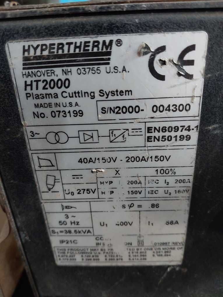 Agregat plazmowy HYPERTHERM TH2000