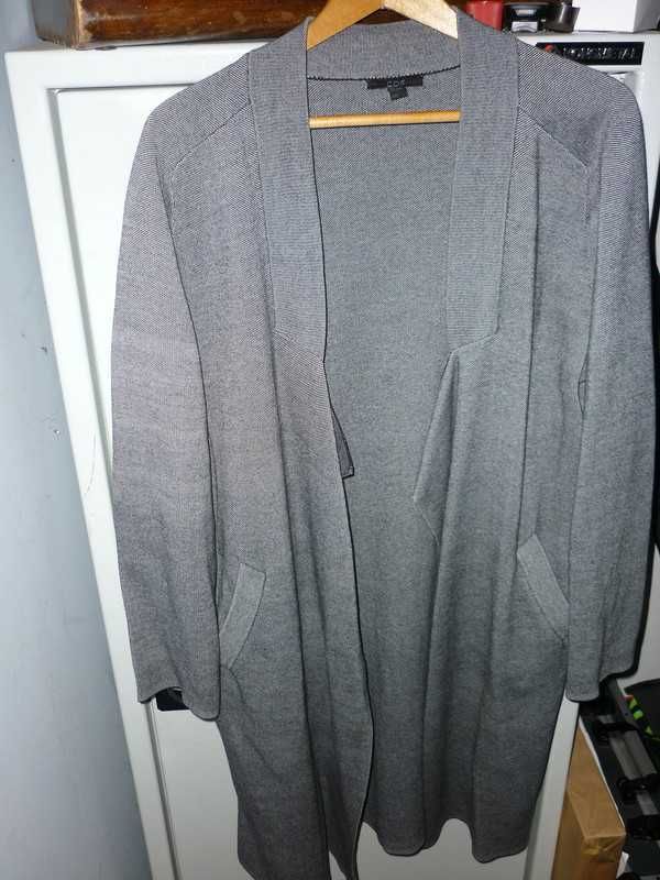 COS długi sweter płaszcz asymetryczny oversize