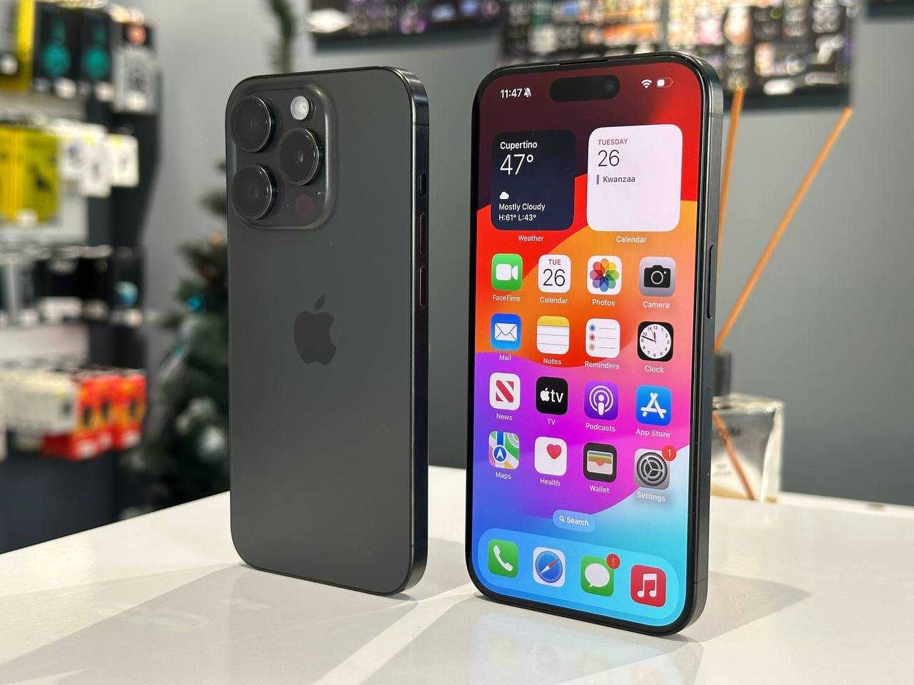 Apple iPhone 15 Pro 128/256Gb ESim Black Titanium Рассрочка. Гарантия