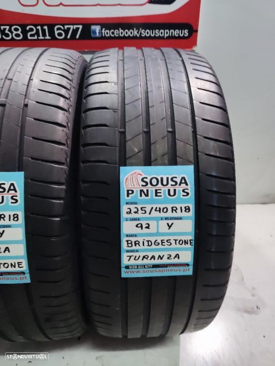 2 pneus semi novos 225-40r18 bridgestone - oferta dos portes