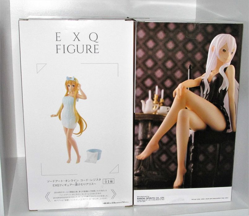 EXQ Sword Art Online + RelaxTime ReZero Banpresto Novas/Seladas