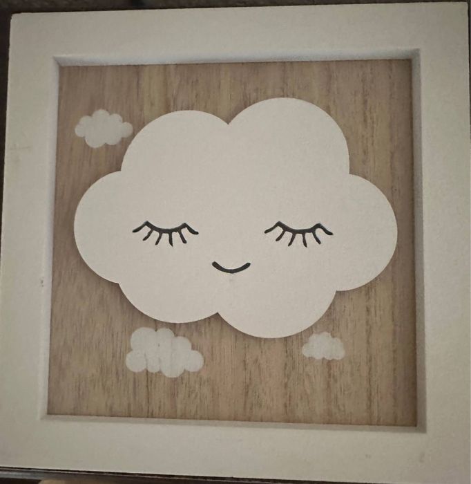 Деревянный светильник ночник Облако