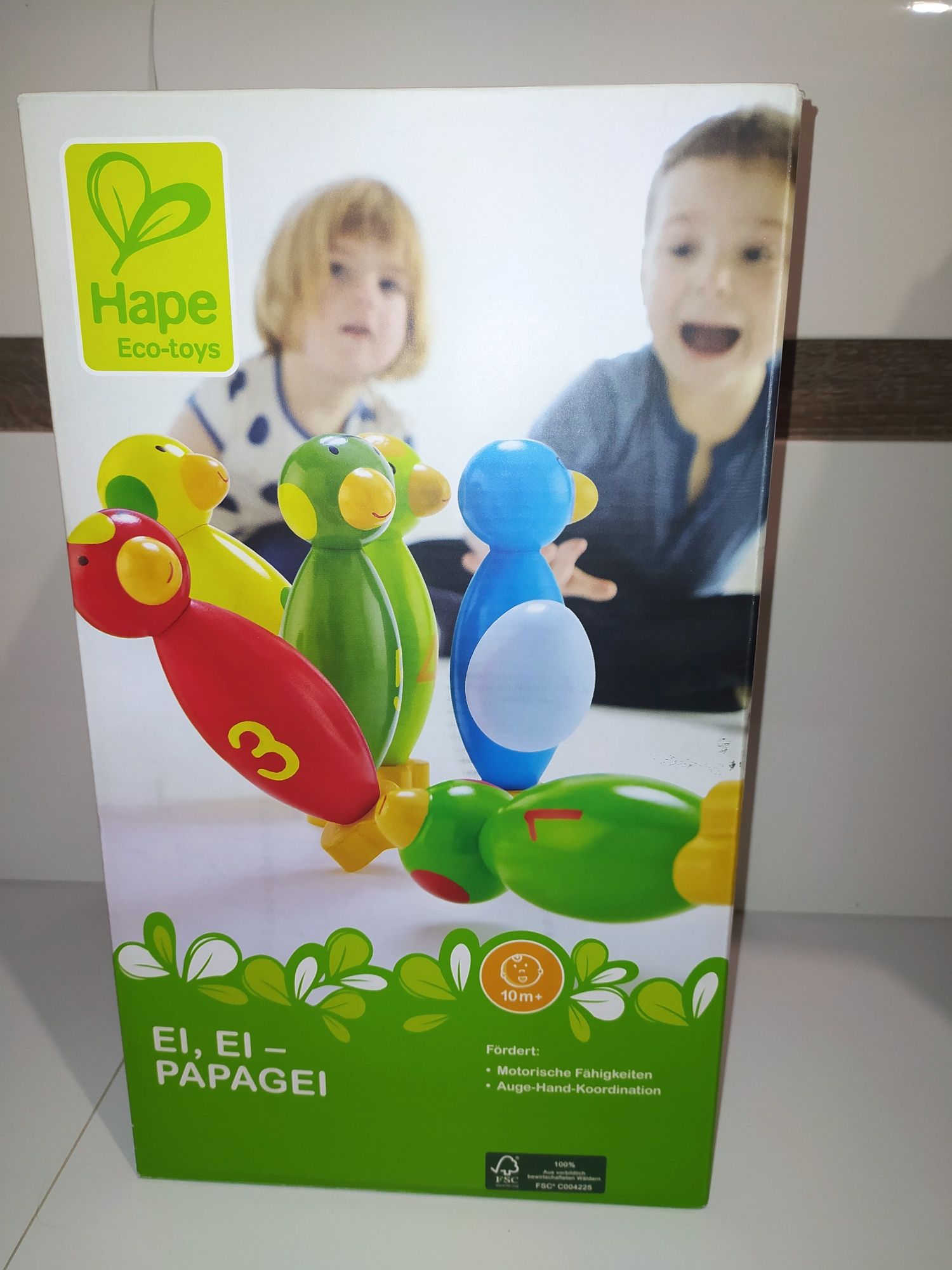 ЭКО игрушка Hape боулинг с попугаями