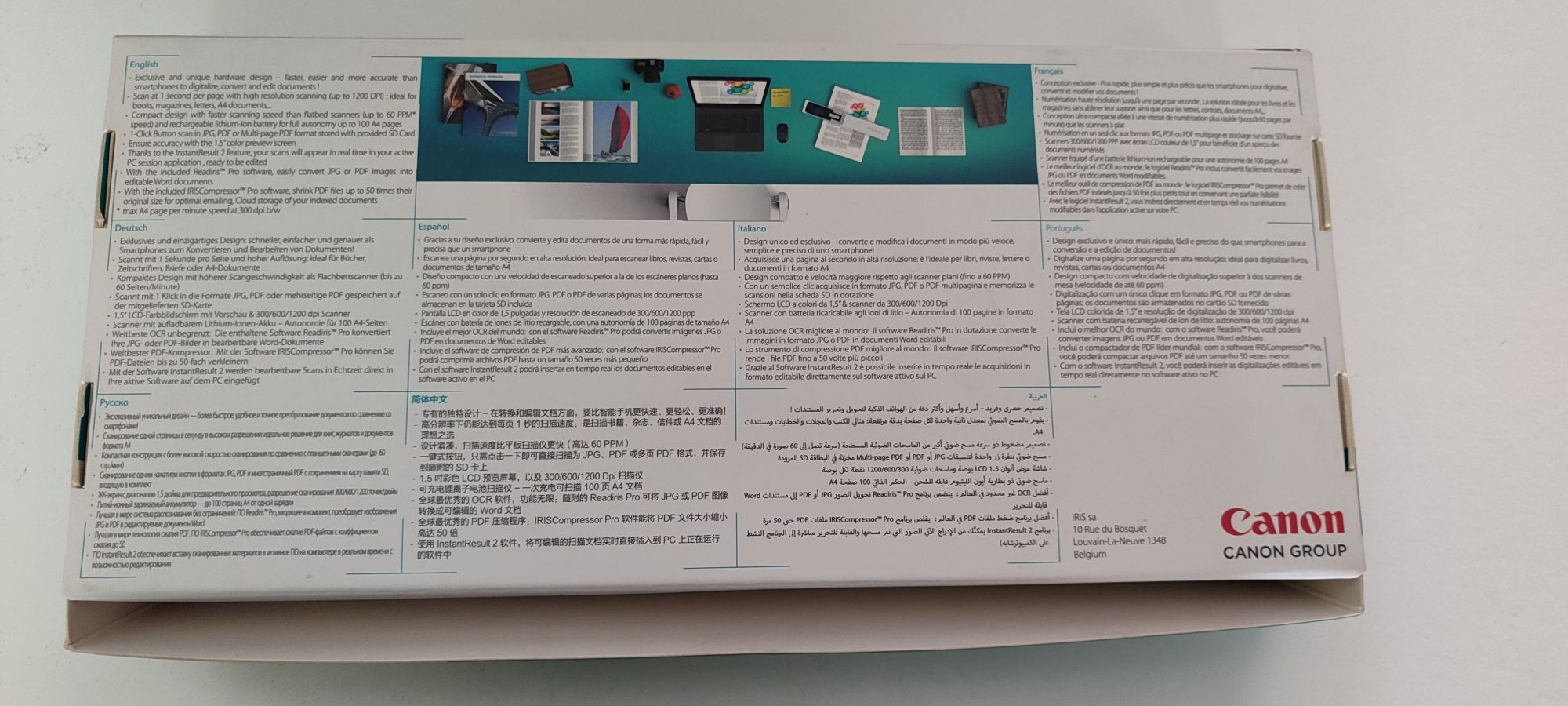 IRIScan Book 5 - Scanner portátil WiFi e USB