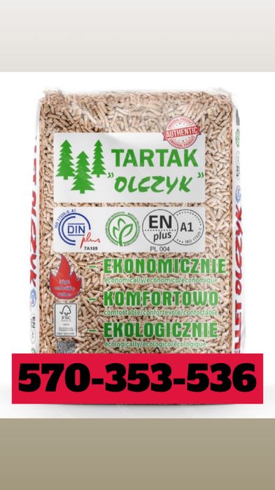 Pellet OLCZYK sosnowy,certyfikowany