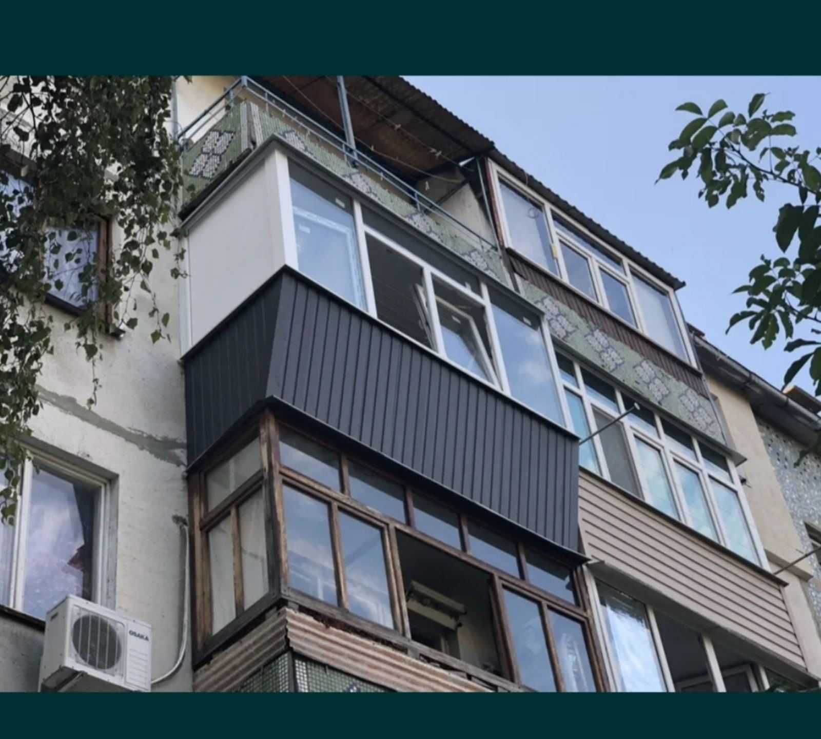 Сварка и обшивка балконов профнастилом.БАЛКОН ПОД КЛЮЧ!