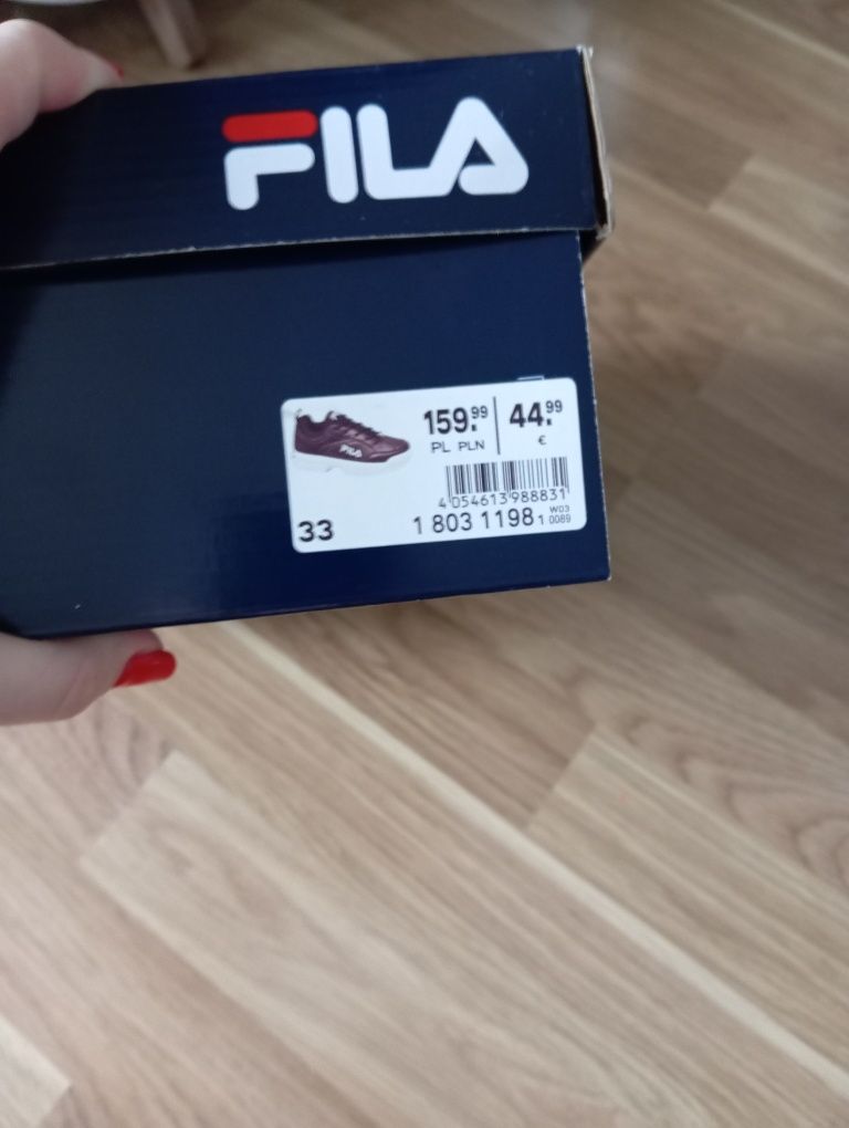 Buty adidasy Fila r 33 dla dziewczynki