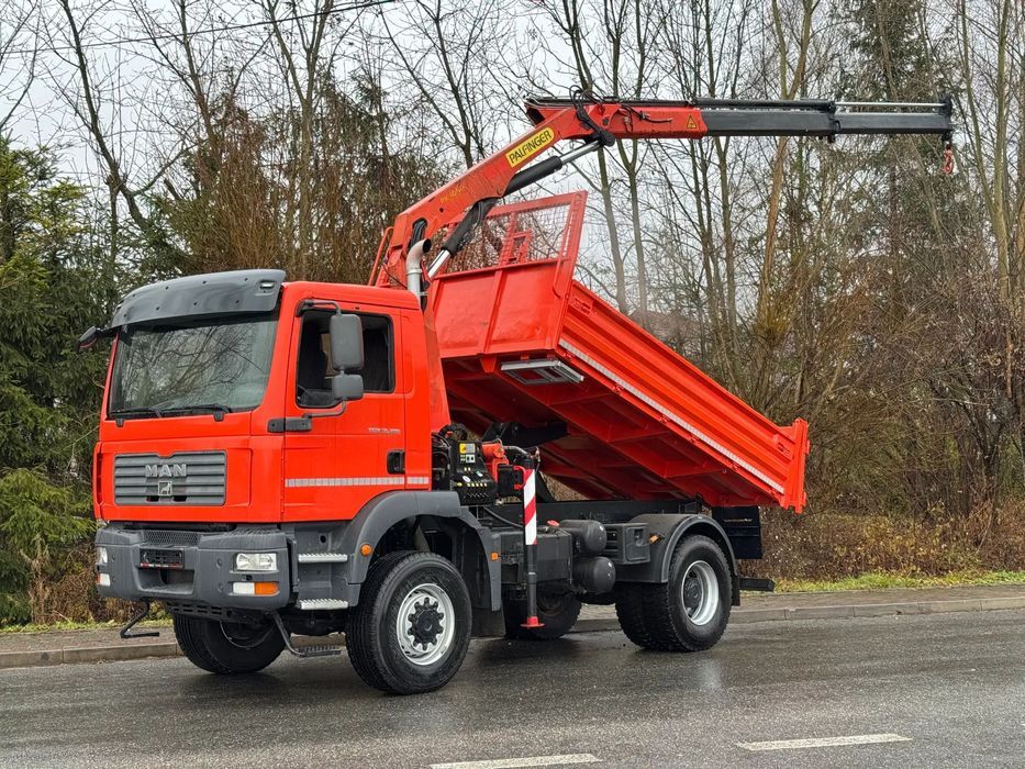 MAN * TGM 18-280 MAN 4x4 HDS Palfinger PK10500 * Kiper Wywrotka * Bardzo Dobry Stan