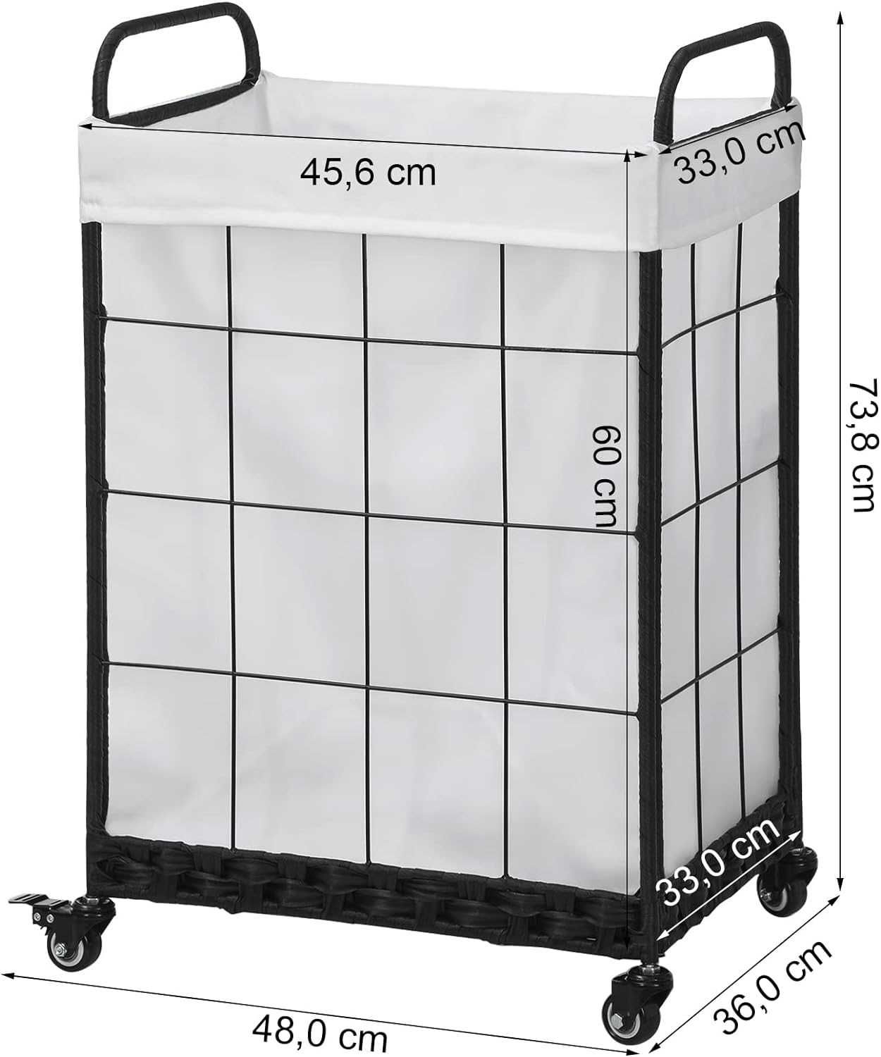 Nowy kosz a pranie/ sorter ubrań / organizer na kółkach / 100L !3802!