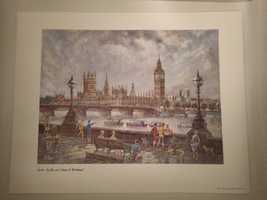 Quadro - H.MOSS - London - Big Ben e Houses of Parliament (Réplica)