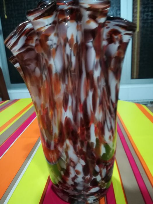 Jarra vidro soprado marinha grande vintage