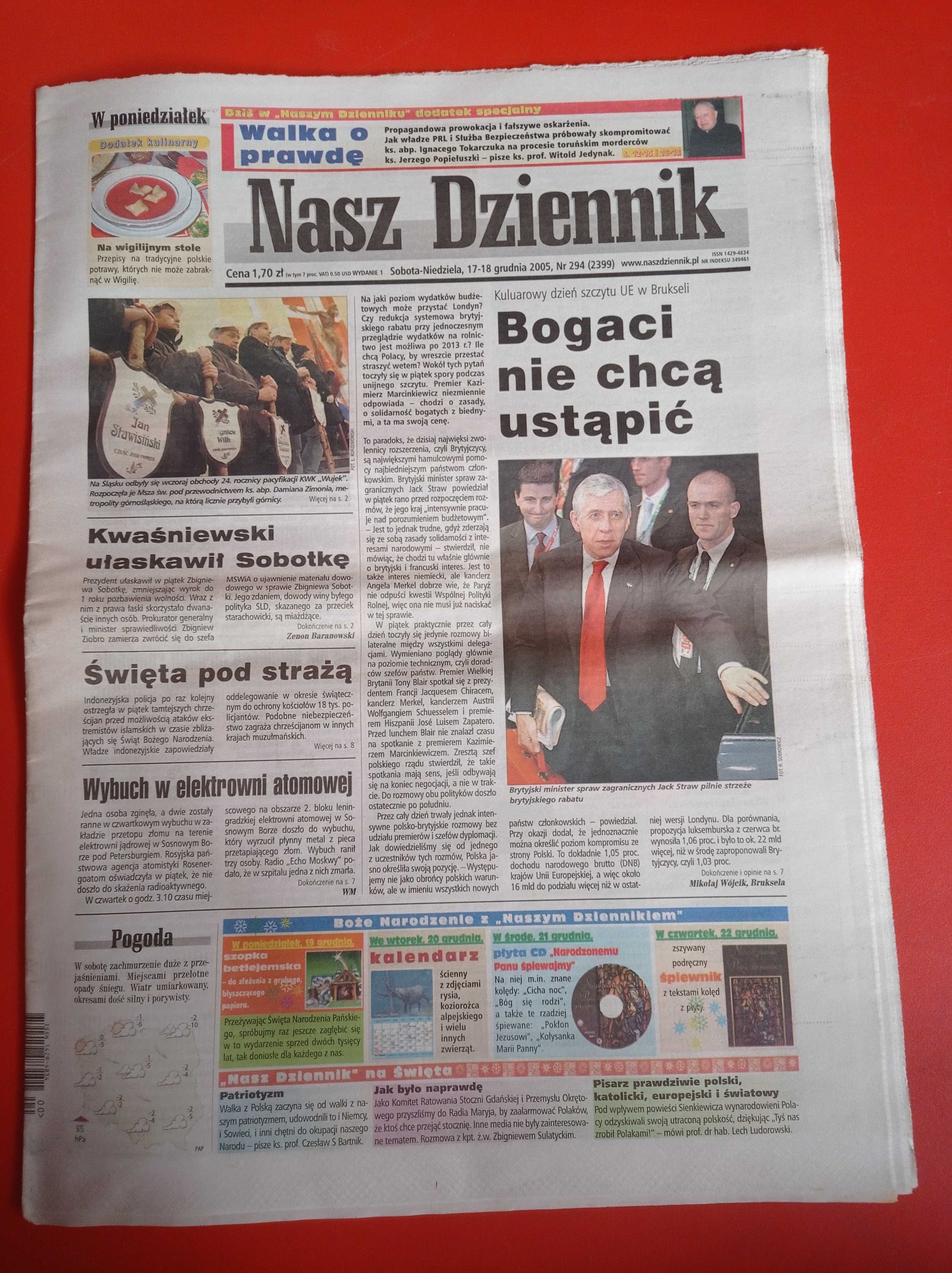 Nasz Dziennik, nr 294/2005, 17-18 grudnia 2005
