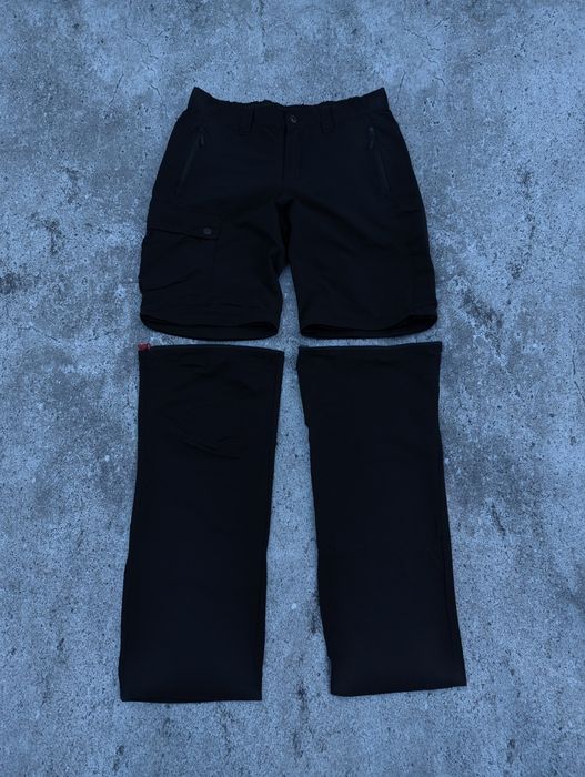 Чоловічі трекінгові чорні штани трансформери Crivit софтшел М-Л 48-50