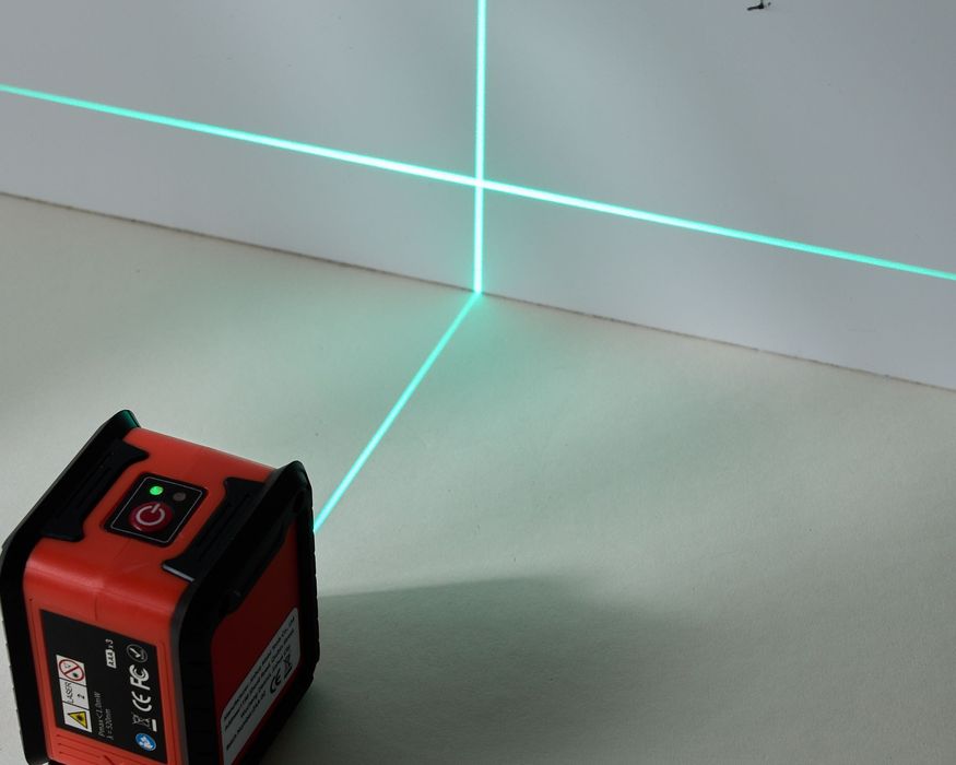 Nivel laser cruzado nivelamento automático