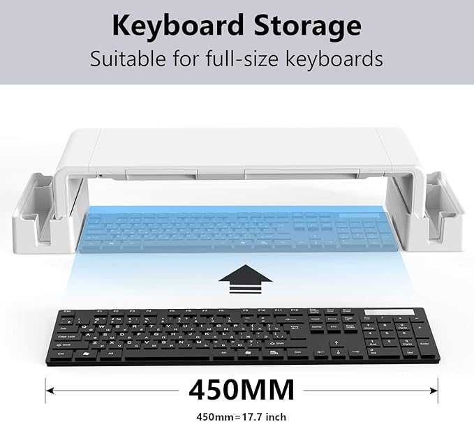 Podstawka półka regulowana pod monitor laptop organizer z szufladami