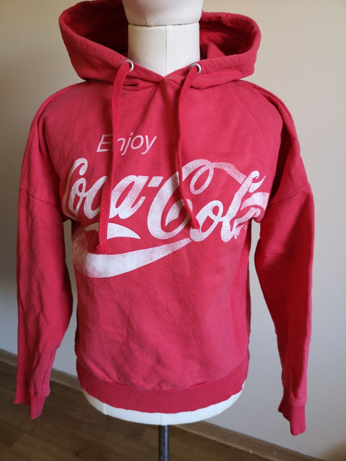 Coca cola bluza sportowa czerwona h 36 S kaptur sweter