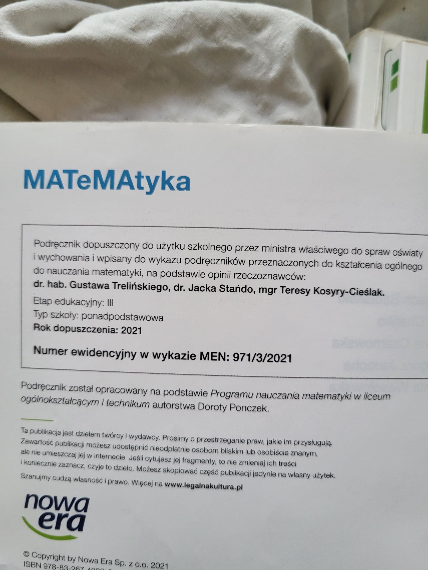 podręcznik książka Matematyka kl3  technikum liceum