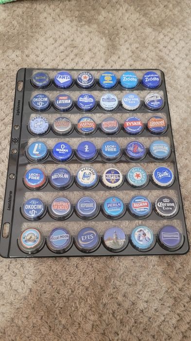 Zestaw niebieskich kapsli od piwa! Prawdziwe unikaty!