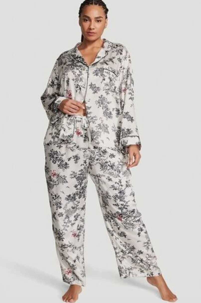 Сатинові Піжами Victoria's Secret Satin Long Pajama Set Оригінал XS, M