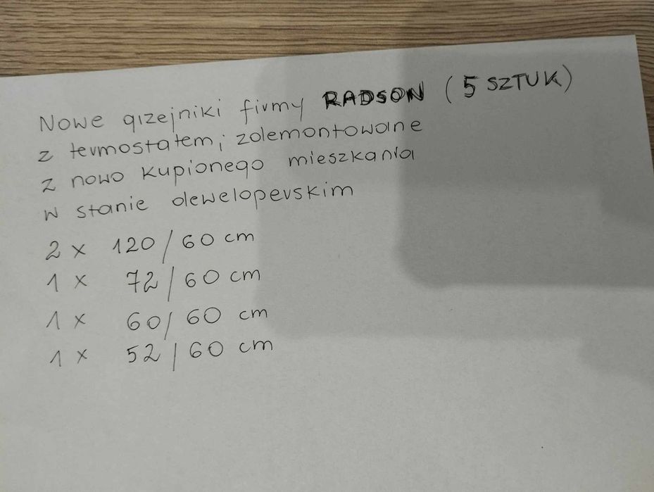 Grzejniki jak nowe