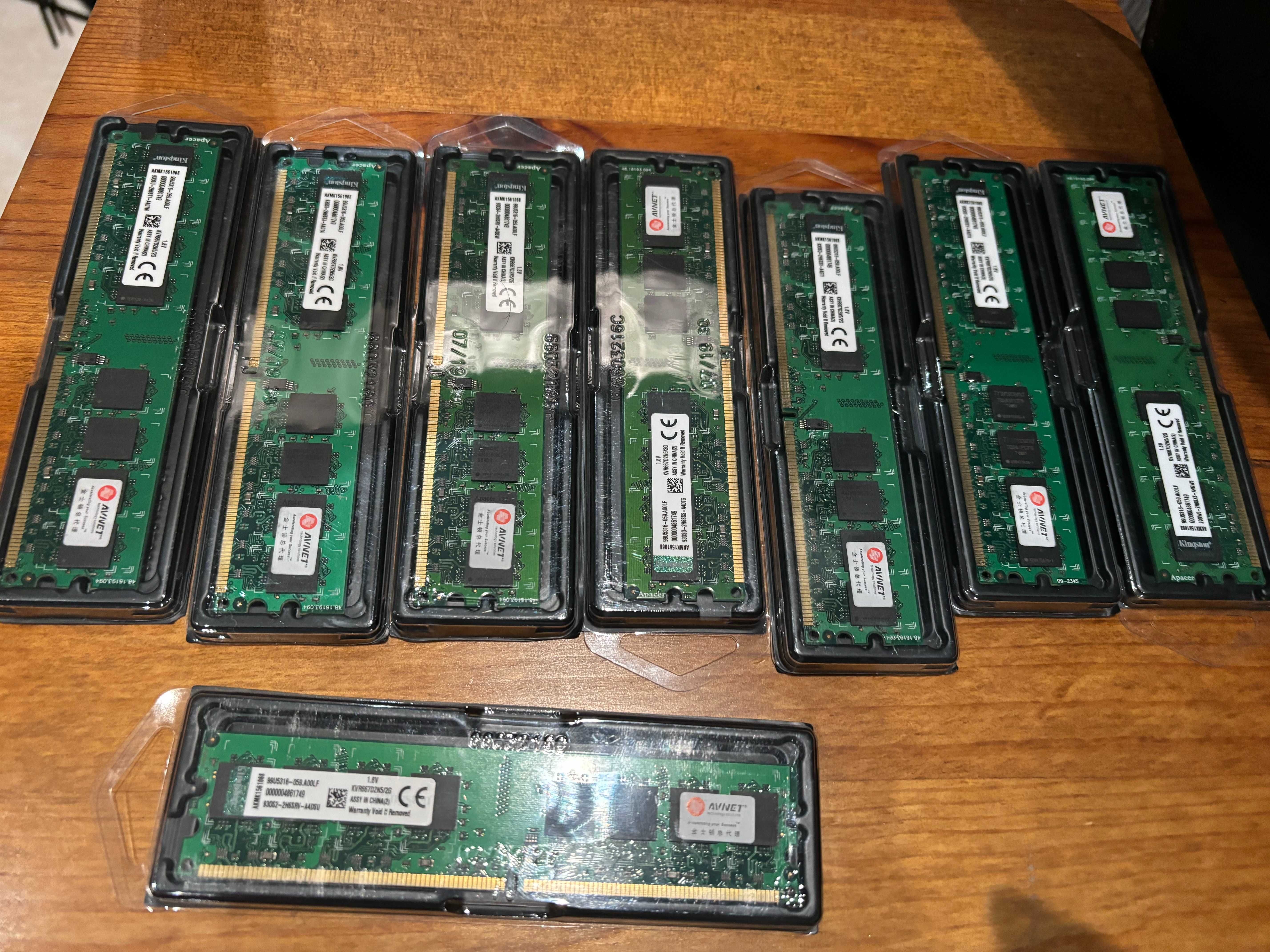 8 Memórias DDR2 KINGSTON 2G