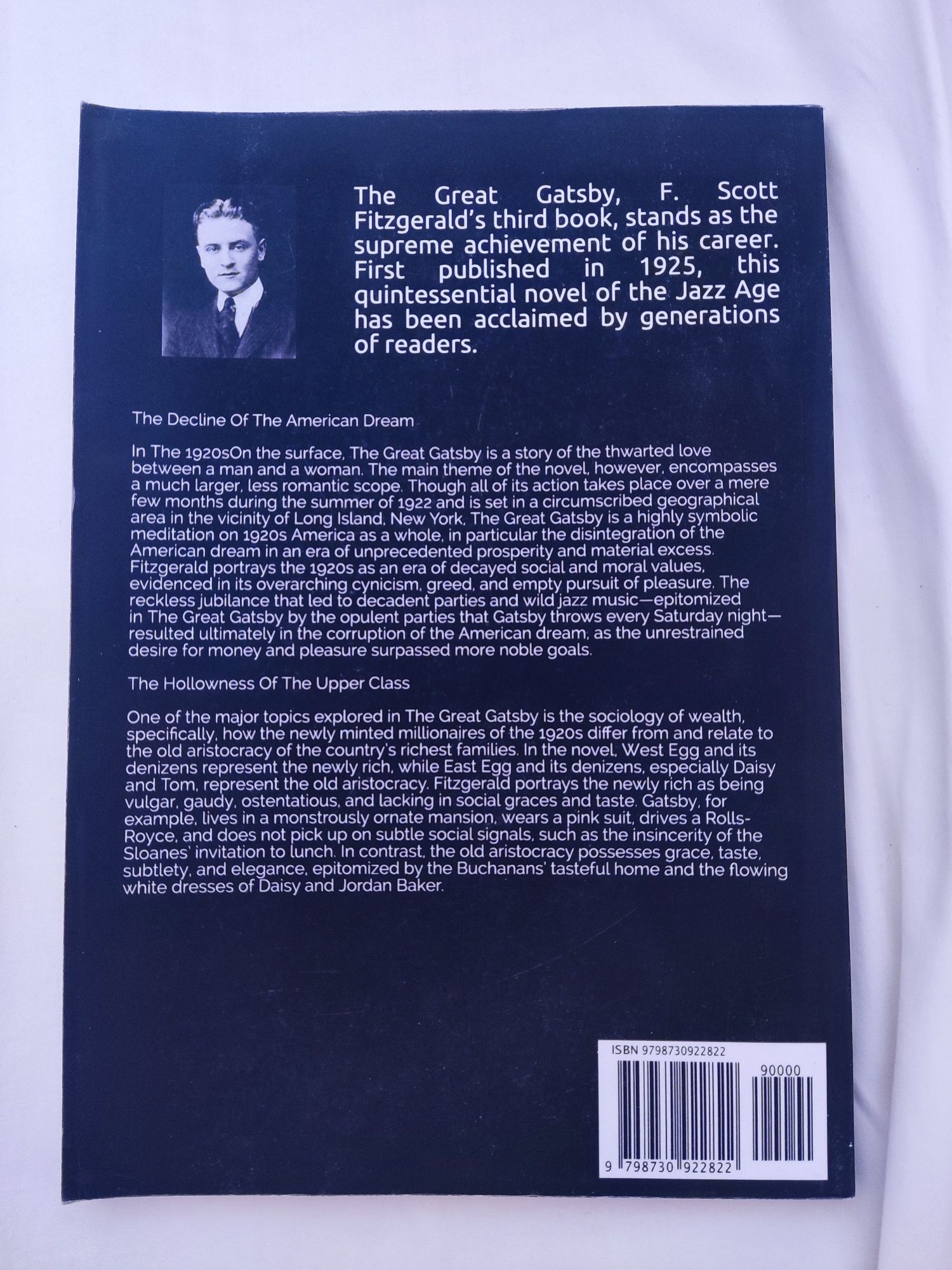 Livro The Great Gatsby de Scott Fitzgerald